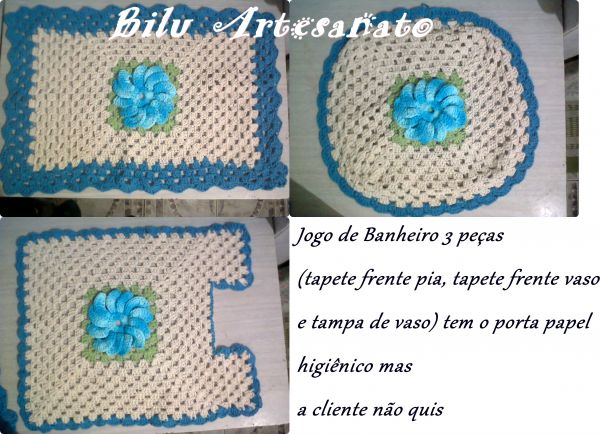 JOGO DE BANHEIRO AZUL